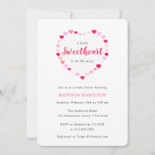 Invitation Coeurs roses Un petit Baby shower amoureux (Devant)