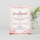 Invitation Coeurs rouges et roses Petit Baby shower amoureux (Debout devant)