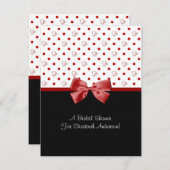 Invitation Coeurs rouges Girly d'invitation de Fête de la (Devant / Derrière)