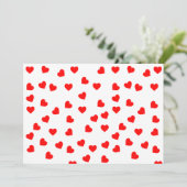 Invitation Coeurs rouges joueurs (Debout devant)