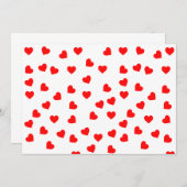 Invitation Cœurs rouges ludiques  (Devant / Derrière)
