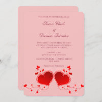 Coeurs rouges roses Saint Valentin