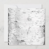 Invitation Coeurs sculptés Birch Tree Bark Mariage Inviter (Dos)