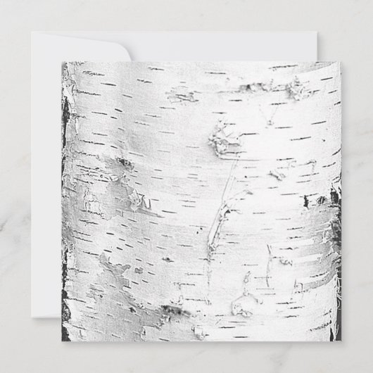 Invitation Coeurs sculptés Birch Tree Bark Mariage Inviter (Dos)