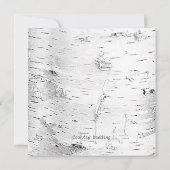 Invitation Coeurs sculptés Wedding shower écorce de bouleau (Dos)