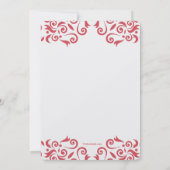 Invitation Coeurs sur une plaque de répétition dîner Invitati (Dos)