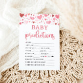 Invitation Coeurs Valentine Baby shower Baby Prediction Jeu