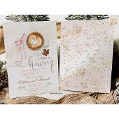 Invitation Coffee baby shower Is Brewing  bow