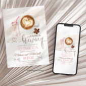 Invitation Coffee baby shower Is Brewing  bow