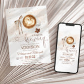 Invitation Coffee baby shower Is Brewing bow
