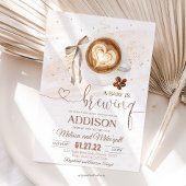 Invitation Coffee baby shower Is Brewing bow