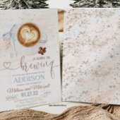 Invitation Coffee baby shower Is Brewing  bow