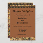 Invitation Coffee Bean Earthy Boho Rustique (Devant / Derrière)