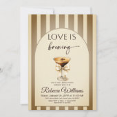 Invitation Coffee Beige Espresso Martini Bow Bridal Shower (Devant)