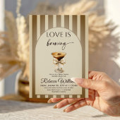 Invitation Coffee Beige Espresso Martini Bow Bridal Shower