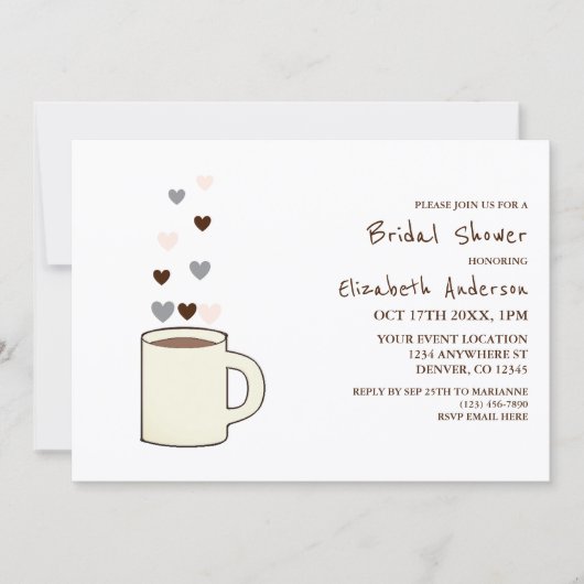 Invitation Coffee Bridal Shower (Devant)