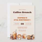 Invitation Coffee Brunch Any Age Birthday (Devant)