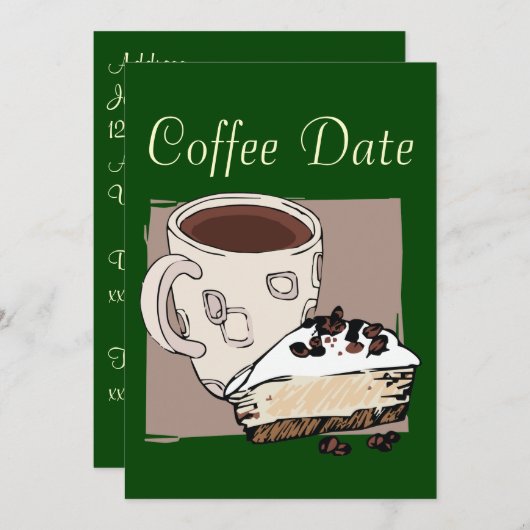 Invitation Coffee Cake (Devant / Derrière)