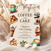 Invitation Coffee & Cake Adult Birthday Party