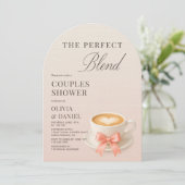 Invitation Coffee Couples Shower The Perfect Blend Coquette  (Debout devant)