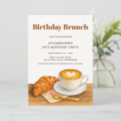 Invitation Coffee & Croissant 29th Adult Birthday Brunch (Debout devant)