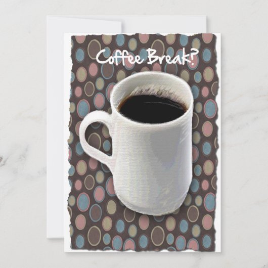 Invitation Coffee Mug and Ovals Coffee Break (Devant)
