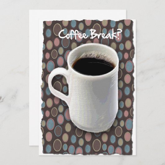 Invitation Coffee Mug and Ovals Coffee Break (Devant / Derrière)
