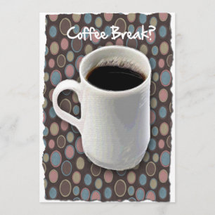 Invitation Coffee Mug and Ovals Coffee Break