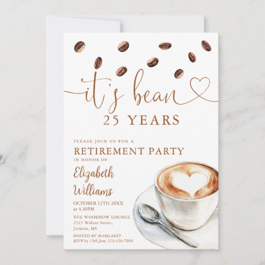 Invitation Coffee Themed Retirement Party (Devant)