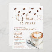 Invitation Coffee Themed Retirement Party (Devant / Derrière)