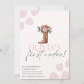 Invitation Cofille occidentale premier anniversaire rodéo béb (Devant)