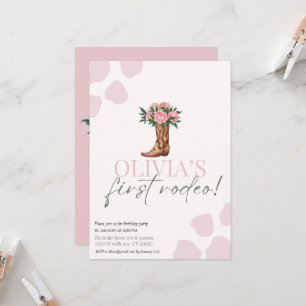 Invitation Cofille occidentale premier anniversaire rodéo béb
