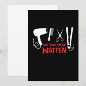 Invitation Coiffeur Coiffeur Stylust Sèche cheveux Salon des  (Devant / Derrière)