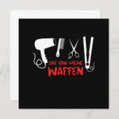 Invitation Coiffeur Coiffeur Stylust Sèche cheveux Salon des (Devant / Derrière)