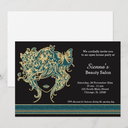 Invitation Coiffeur Open House (Devant / Derrière)