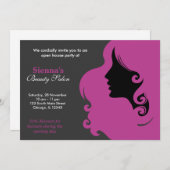 Invitation Coiffeur (prune) (Devant / Derrière)