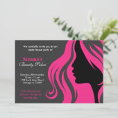 Invitation Coiffeur (rose profond) (Debout devant)