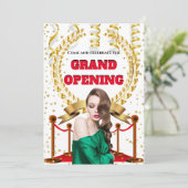 Invitation Coiffeur salon grand ouverture VIP tapis rouge (Debout devant)