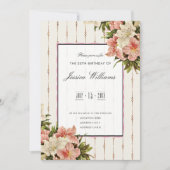 Invitation Coin chic Lis & Or 25e Anniversaire (Devant)