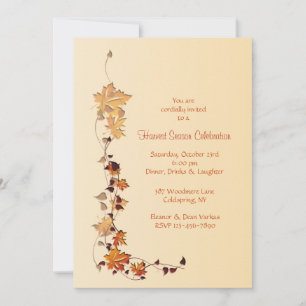 Invitation Coin de Feuilles d'Automne