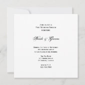 Invitation Coin de tournesol jaune pour le brunch de mariage  (Dos)