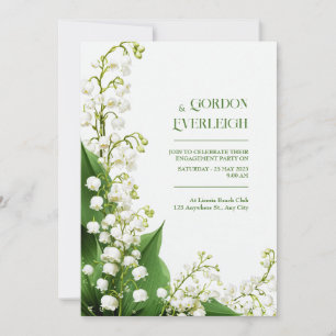 Invitation Coin Mariage Botanique Vallée du Lys Blanc Croquan