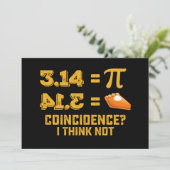Invitation Coïncidence Je Ne Pense Pas Pie Pi Day Maths (Debout devant)