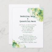 Invitation Coins verts de trèfle et de papillon (Devant / Derrière)