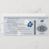 Invitation Col d'embarquement Mariage pour Hawaii Grey and Bl (Devant)