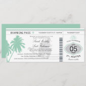 Invitation Col. d'embarquement St Martin Destination Wedding (Devant / Derrière)