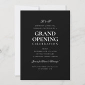 Invitation Colate Grand Opening Monogram Black (Devant)
