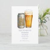 Invitation Cold One pour l'ancien homme du 60e anniversaire (Debout devant)