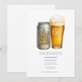 Invitation Cold One pour l'ancien homme du 60e anniversaire (Devant / Derrière)