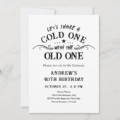 Invitation Cold One with the Old One Beer 40th (Devant)
